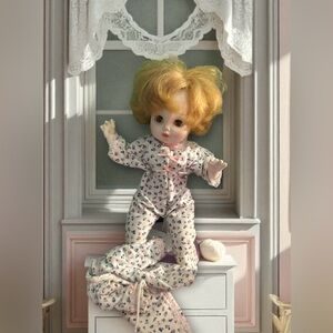 Vintage 1960’s Sleepy eyes Baby Horsman Doll in floral jammies